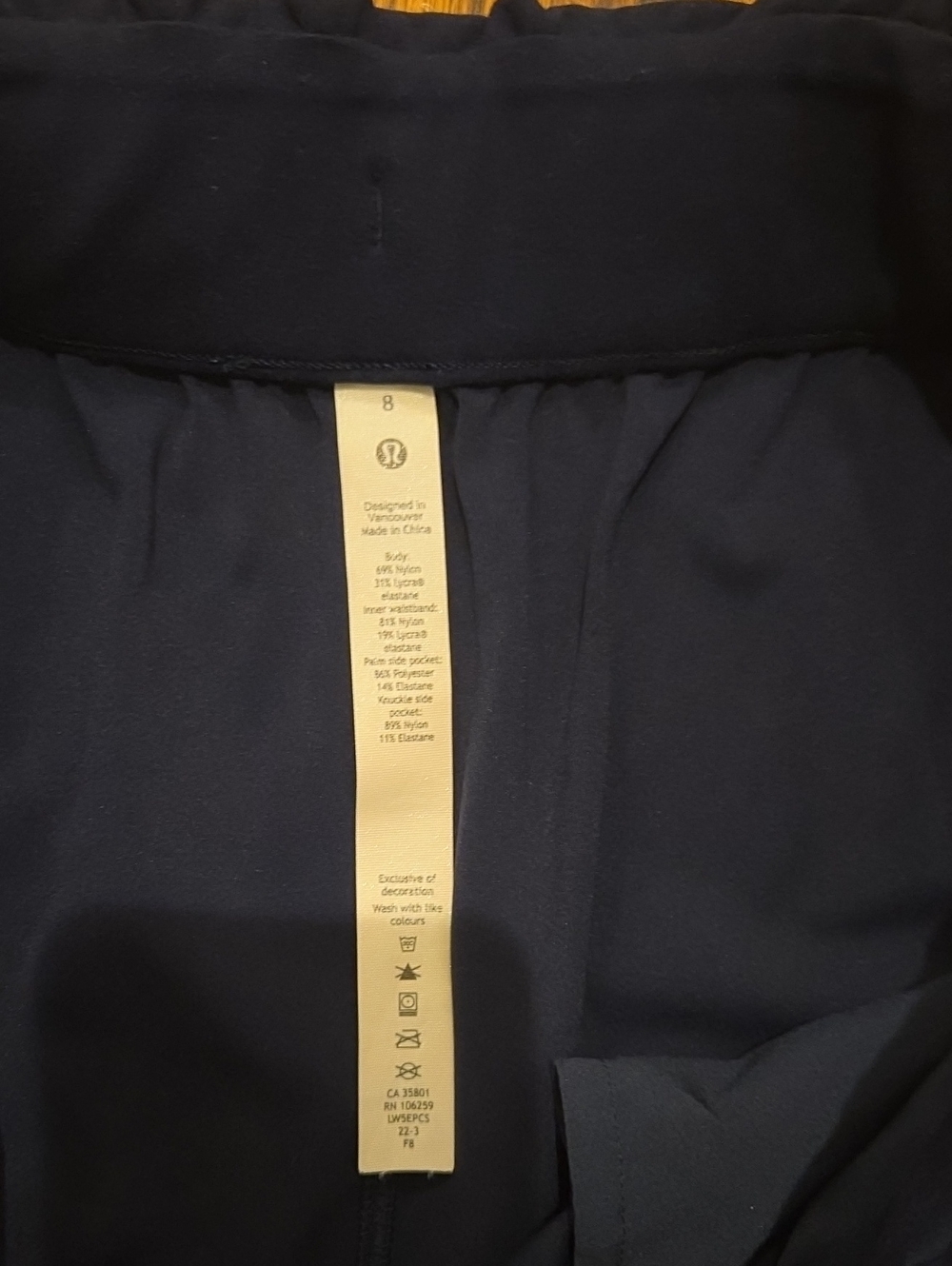 Lululemon Stretch High-Rise Pant 7/8 Length True Navy Size 8 - Picture 5 of 8